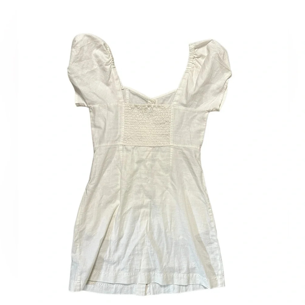 Nwt Madewell Linen-Cotton Puff-Sleeve Mini Dress 6 - Picture 6 of 7